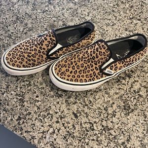 Vans Slide ons - leopard print